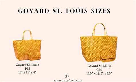 goyard st louis tote bag grey|Goyard tote bag size comparison.